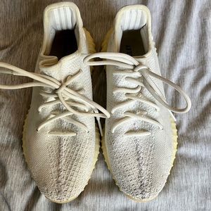 White Yeezy tennis shoes